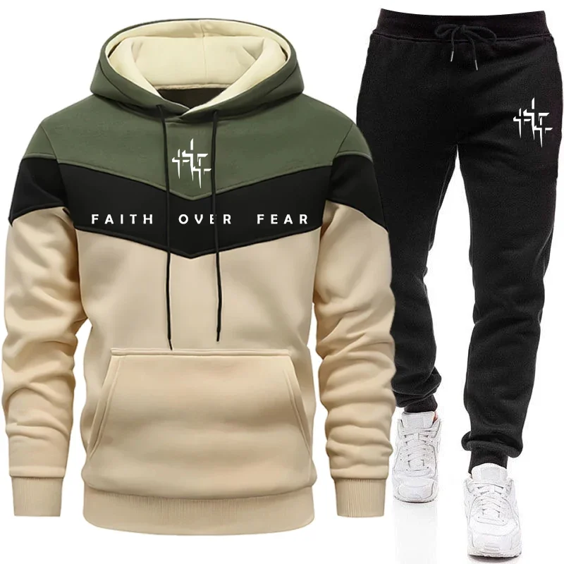 Mens Fashion Urban - Survêtement pour homme Faith Over Fear,