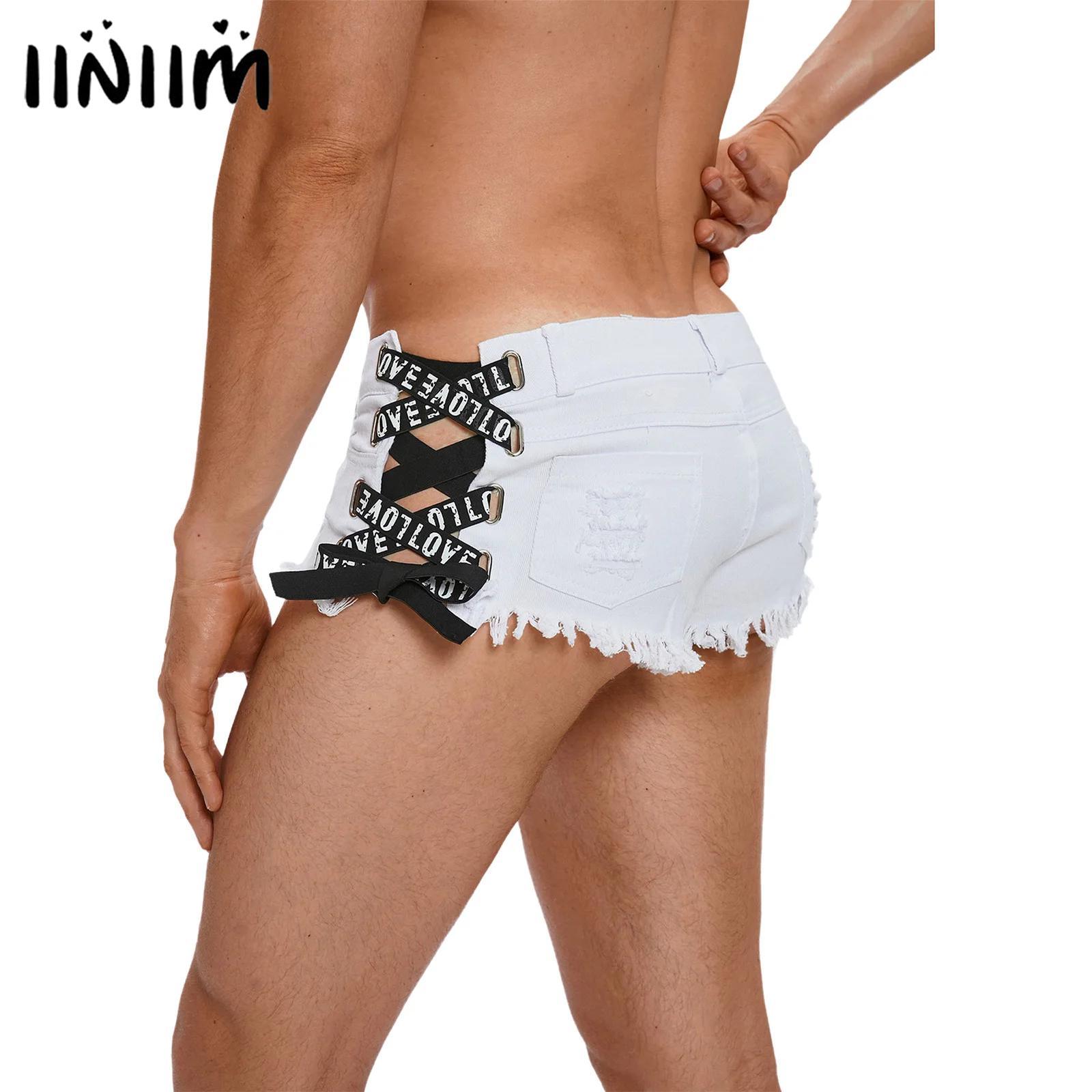 Skinny Jeans Ripped - Shorts en jean ultra-courts pour hommes,