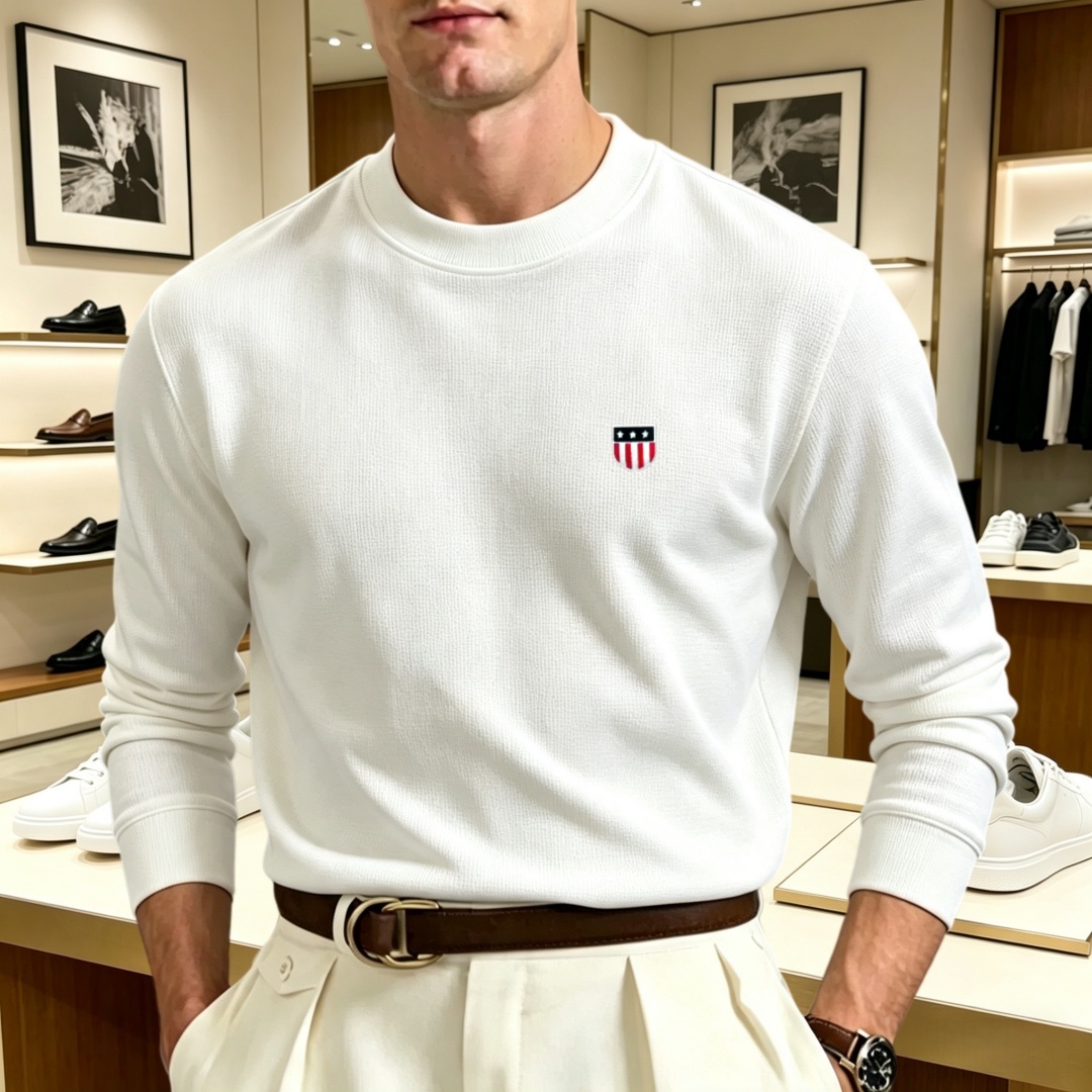 Men'S Fashion Brands - T-shirt à manches longues et col