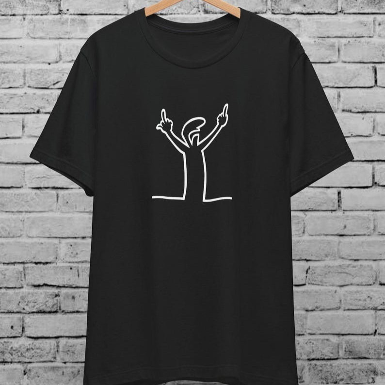Men'S Fashion From The 80S - Angry La Linea T-Shirt unisexe pour