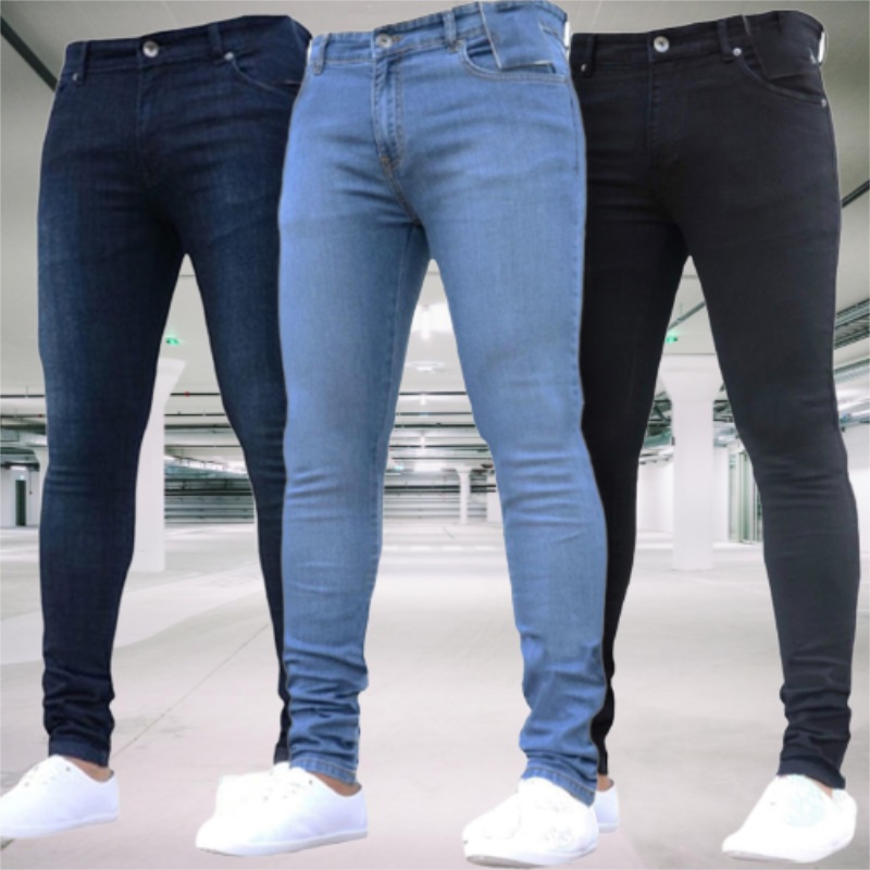 Skinny Jeans Ripped - Jeans pour hommes Stretch Slim Fit