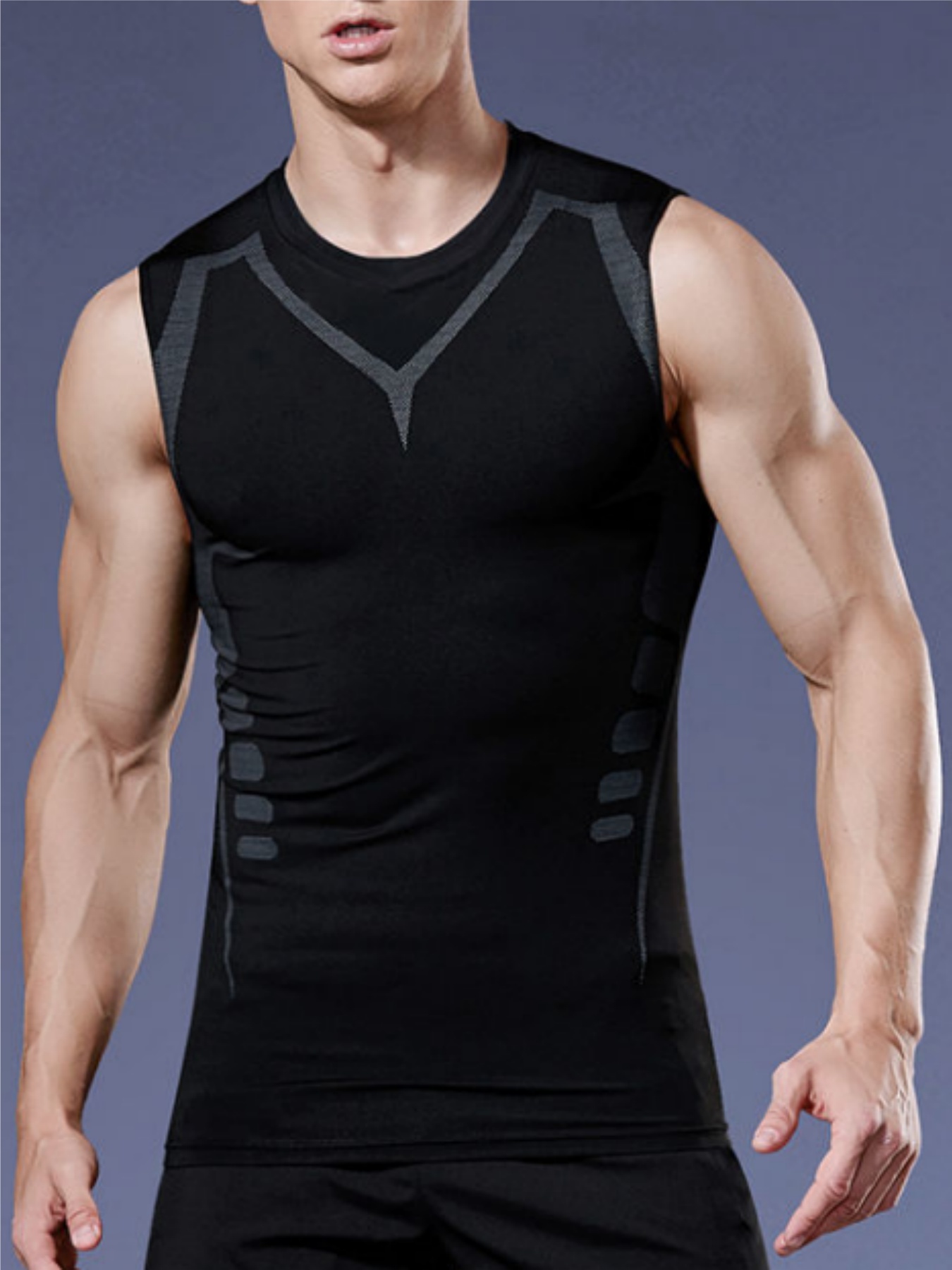 Compression Shirt Workout - Gilet serré pour hommes, chemise de