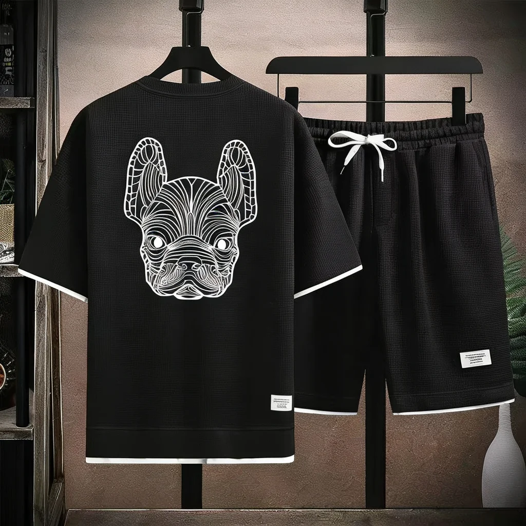 Men'S Fashion Videos - Ensemble t-shirt et short à manches