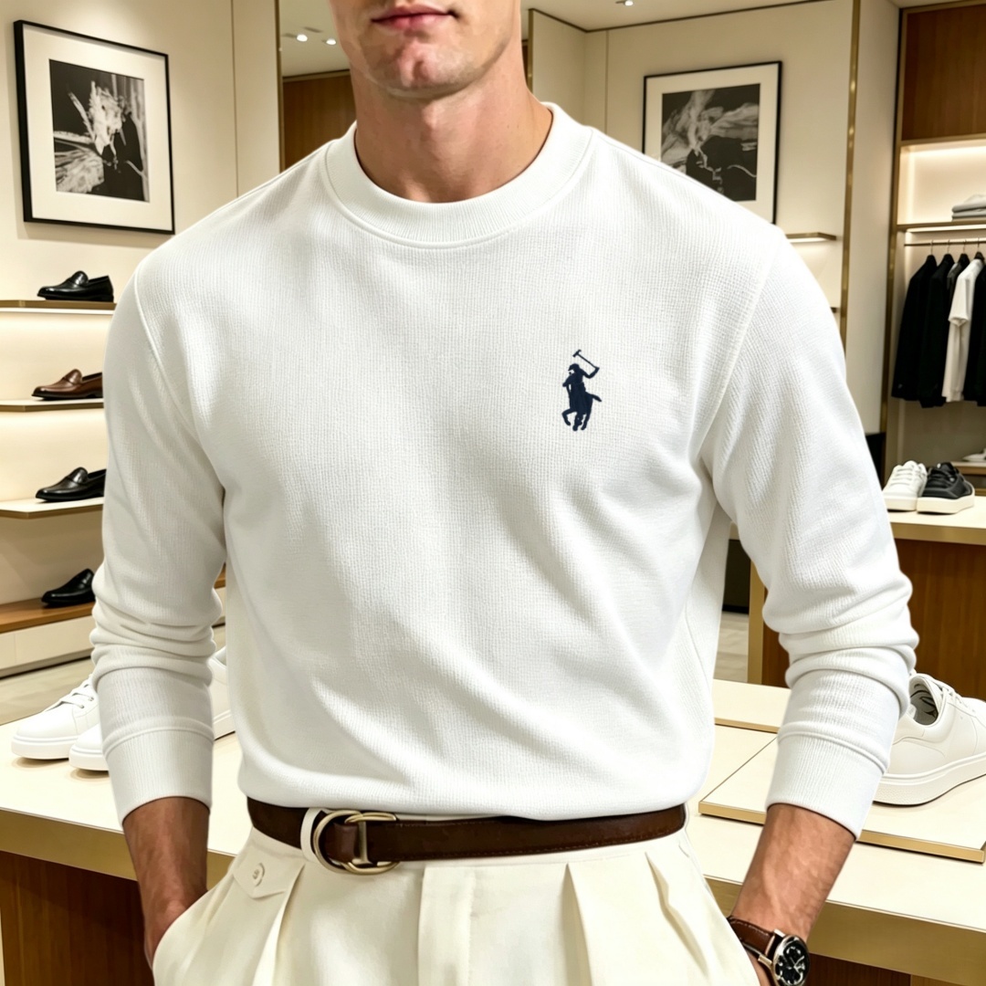 Fashion Mens Shirt - T-shirt à manches longues et col