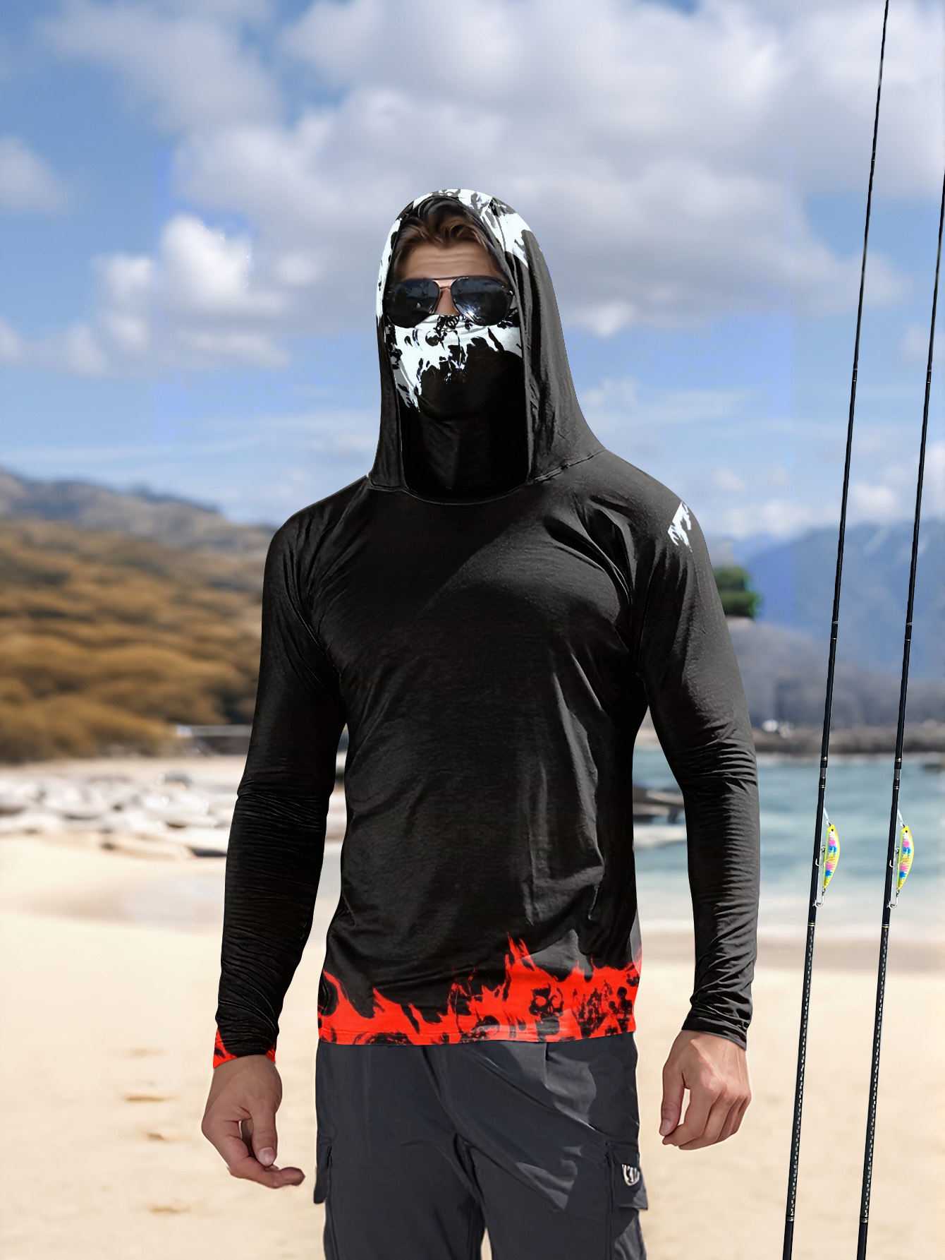 Men Fashion Upper - Chemise de pêche à capuche pour