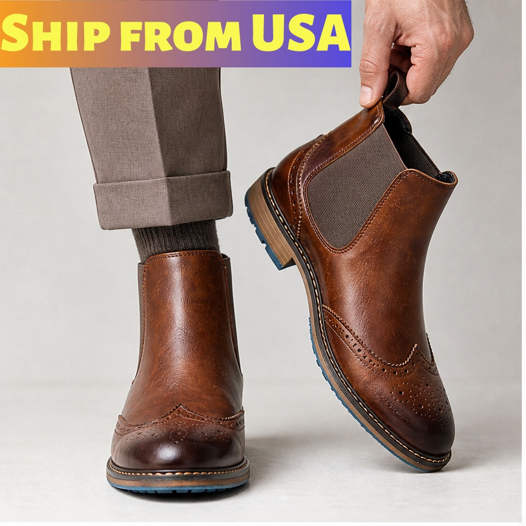 Men'S Fashion Model - Bottes Chelsea pour hommes, confortables, de