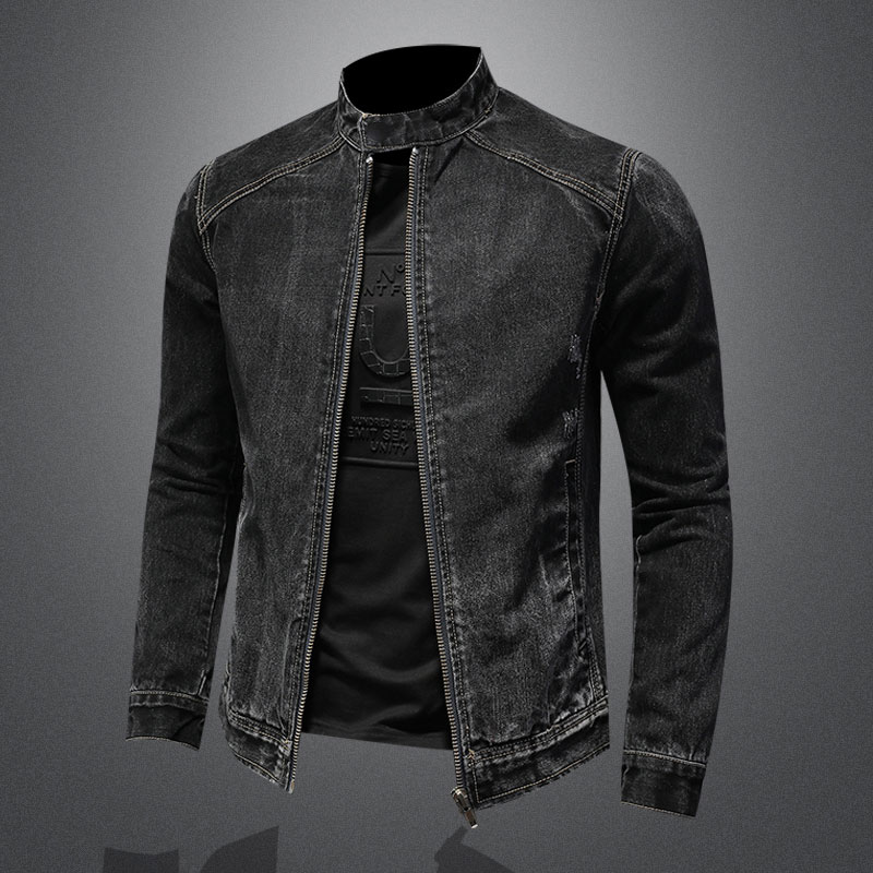 Bomber Jacket Men - Blouson aviateur en denim à col