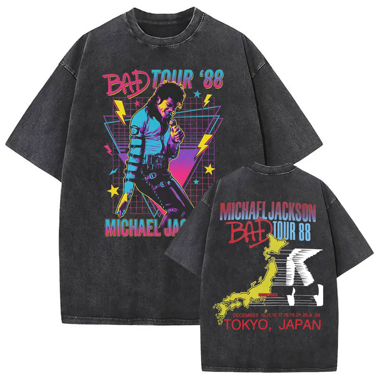 Men'S Fashion From The 80S - T-shirts vintage délavés King of Pop