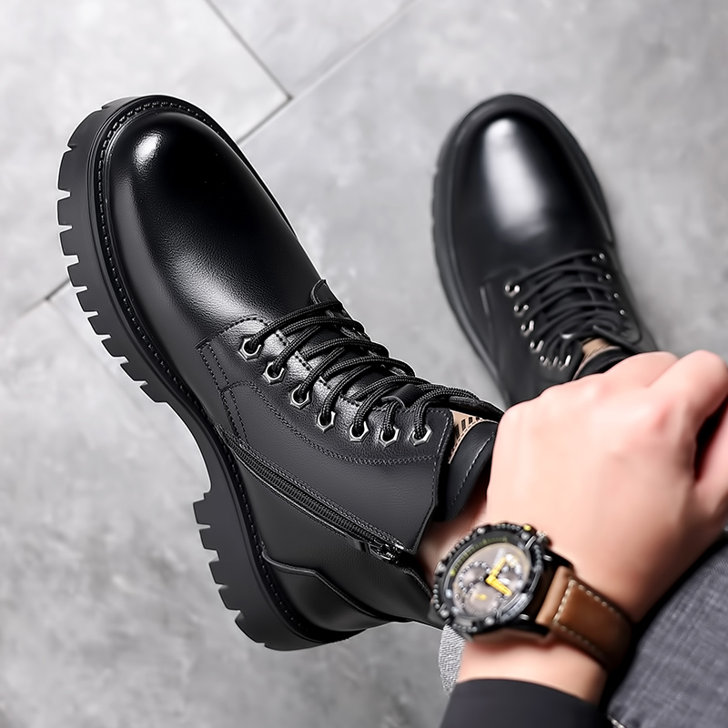 Mens Fashion Workwear - Bottes en cuir chaudes et tendance