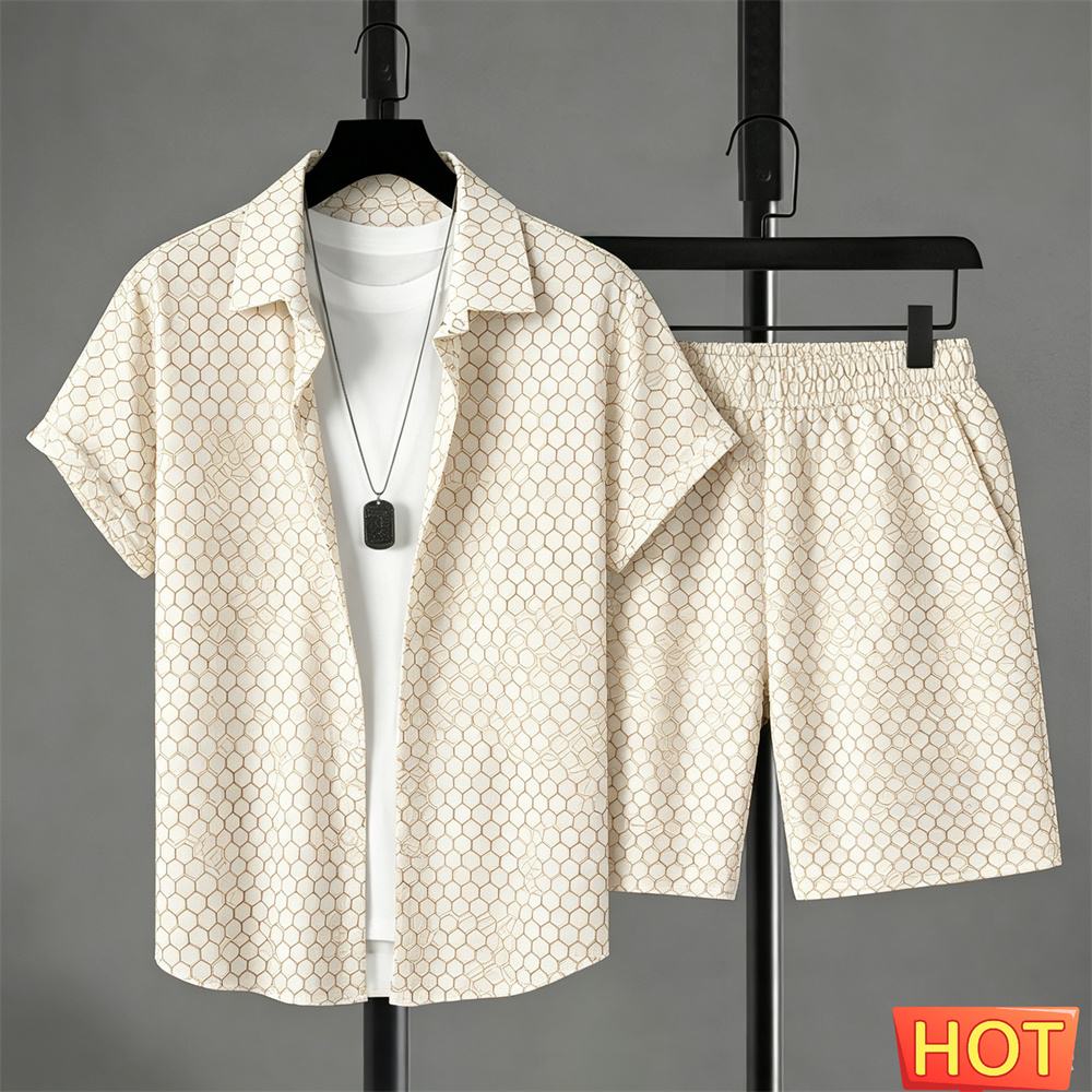 Queer Men'S Fashion - Ensemble Chemise Homme Été Dégradé et