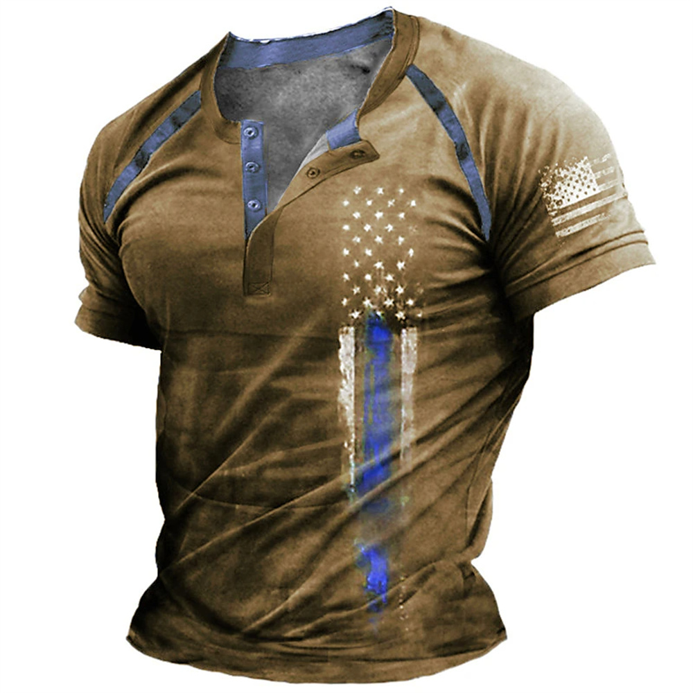 Queer Men'S Fashion - T-shirt décontracté pour homme à col