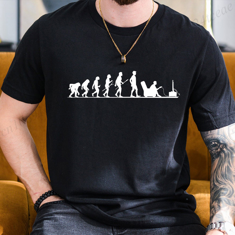 Men'S Fashion Evolution - Été hommes T-Shirt évolution Gamer T-Shirt