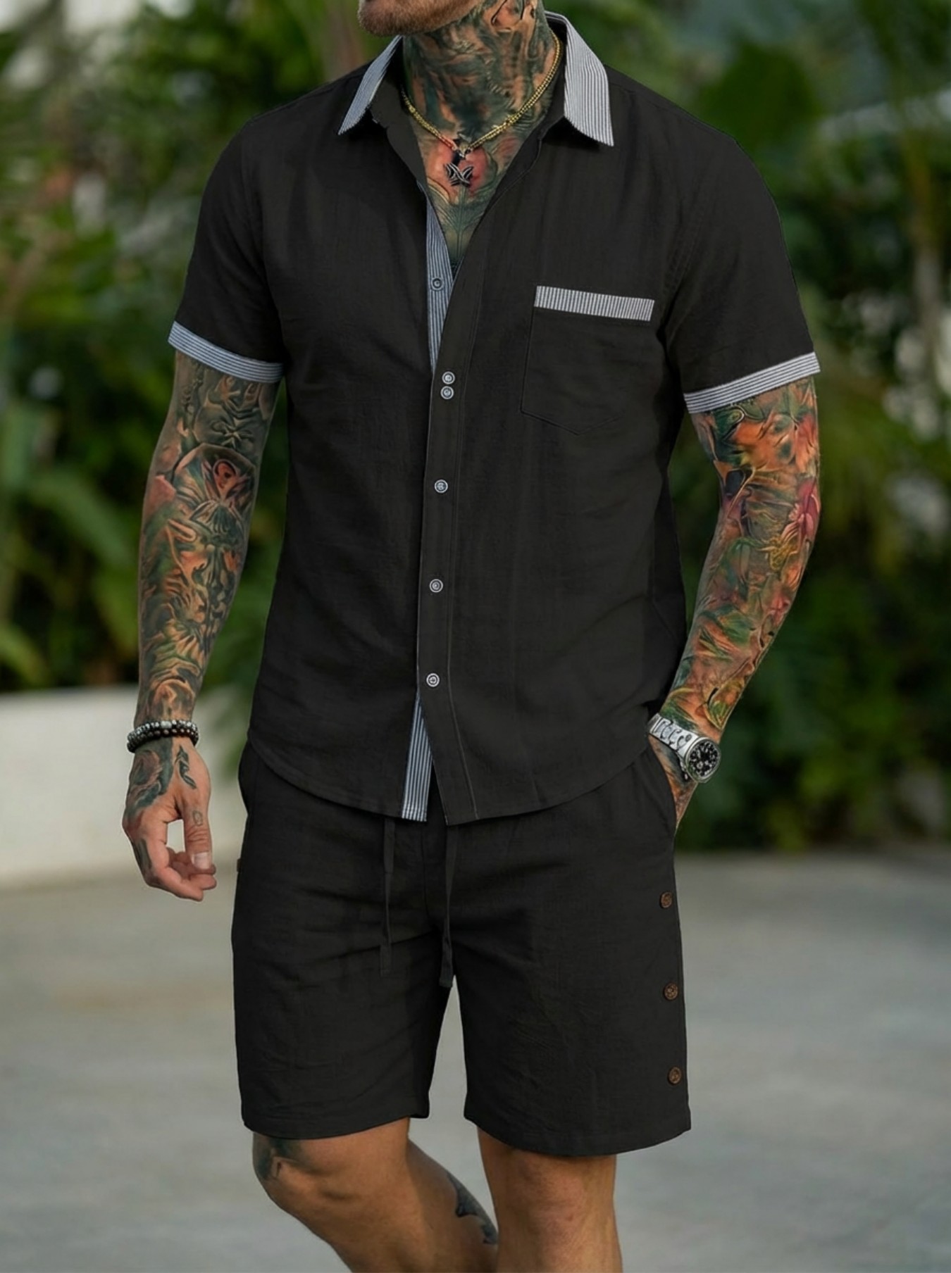 Men'S Fashion Polo - Ensemble chemise homme style cubain, collection