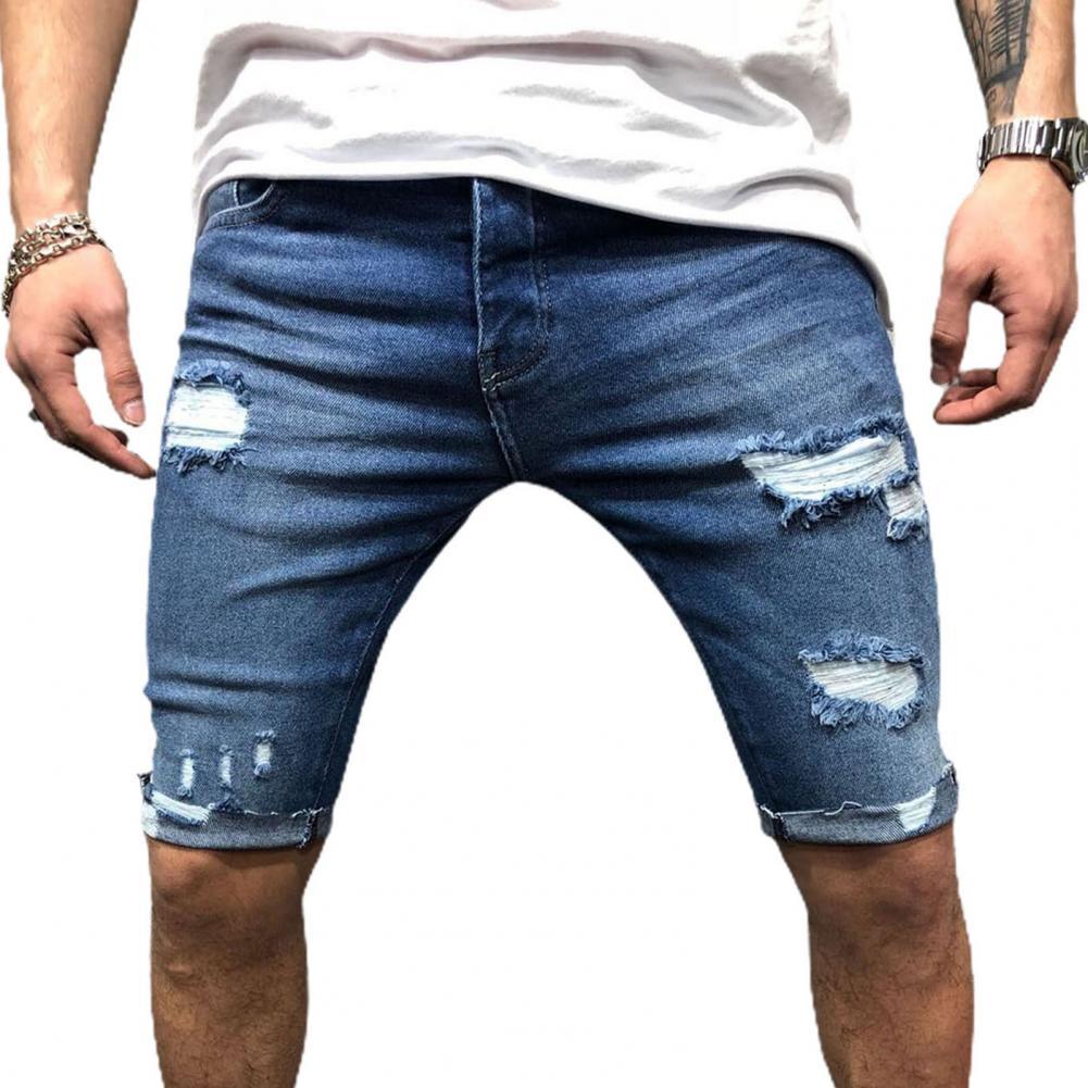 Skinny Jeans Ripped - Short en jean déchiré pour homme,