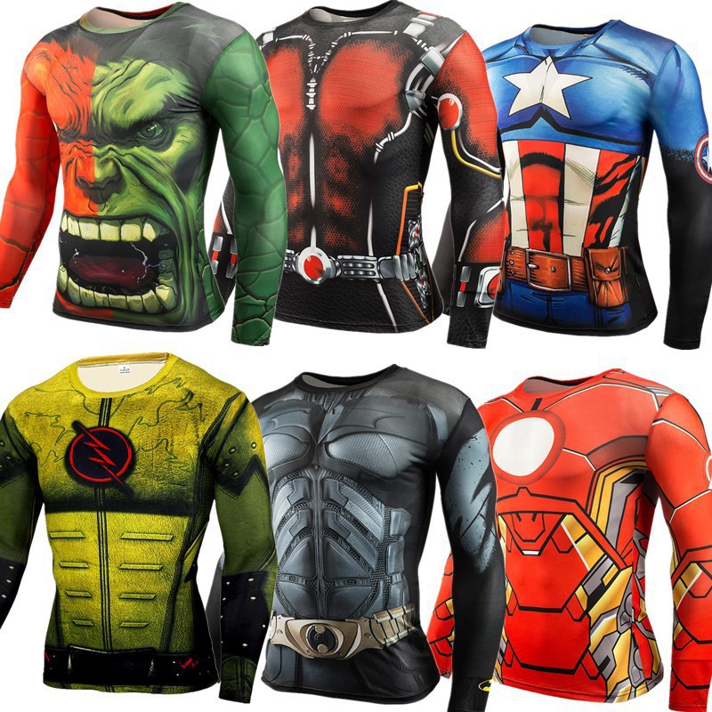 Compression Shirt Workout - Costume de cosplay de super-héros d'anime,