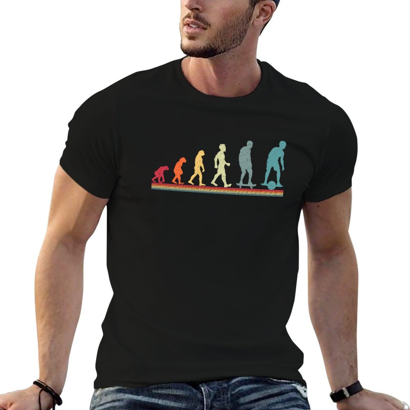 Men'S Fashion Evolution - One Wheel Evolution OneWheel T-shirt rétro