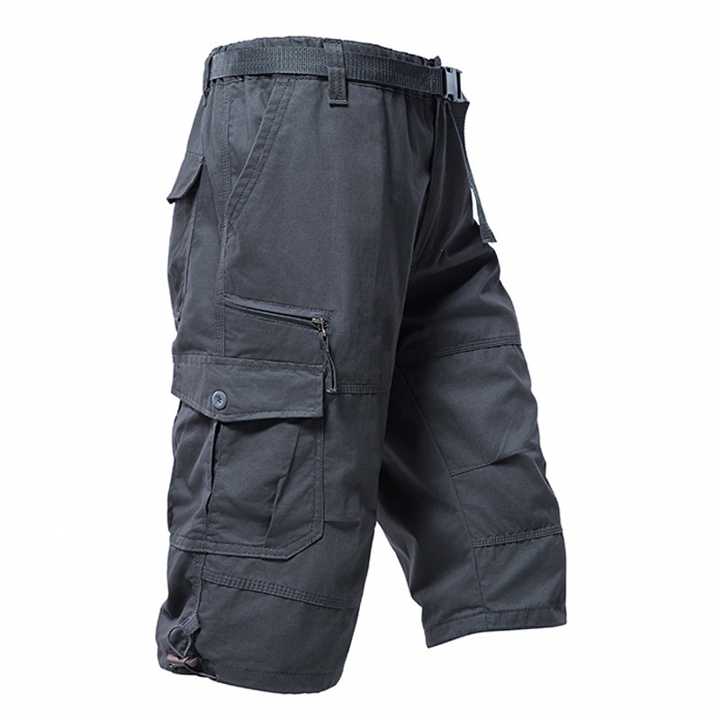 Mens Fashion Workwear - Pantalon 3/4 en coton pour homme,