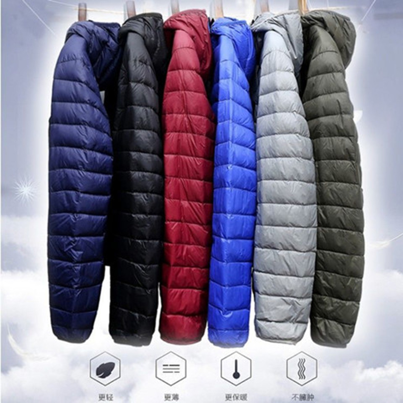 Men'S Fashion Light Jacket - Veste en Duvet de Canard Ultra