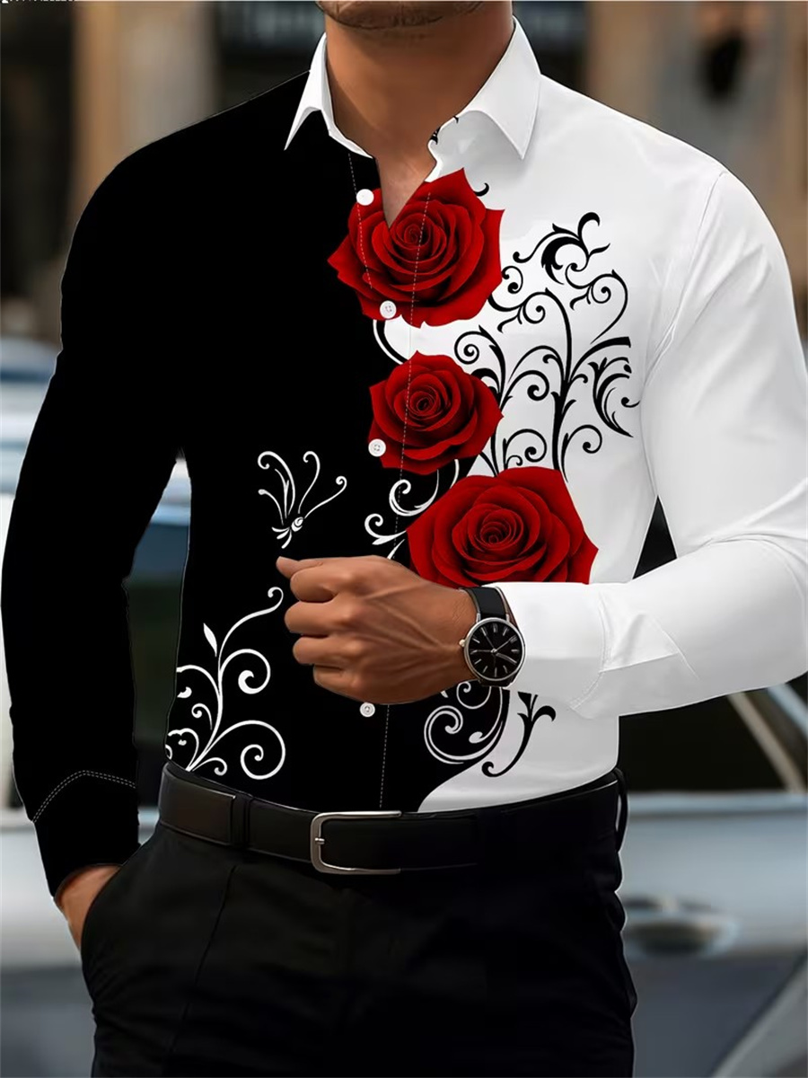 Fashion Mens Shirt - Chemise à manches longues pour homme,