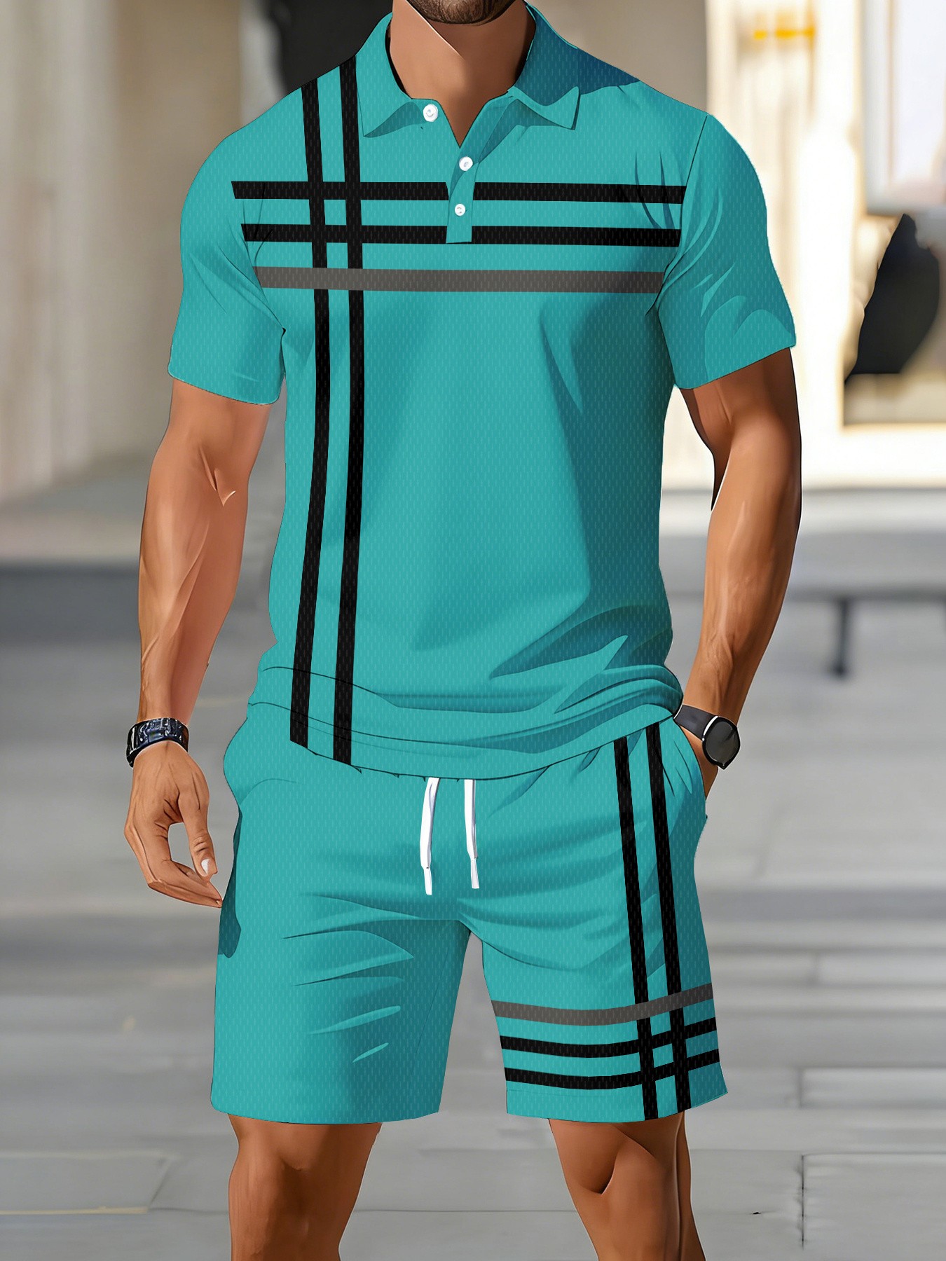 Men'S Fashion Polo - Ensemble de polos pour hommes américains