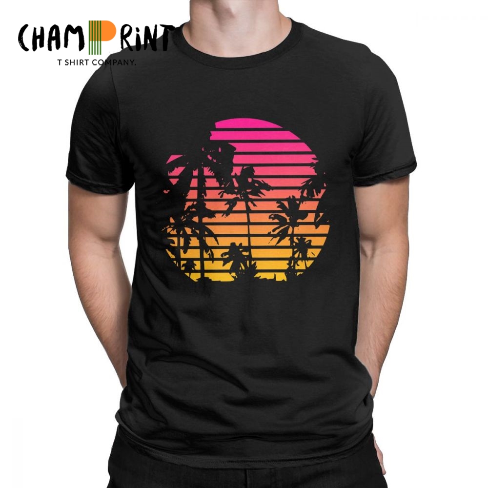 Men'S Fashion From The 80S - T-shirt homme, streetwear, vintage, palmier, années