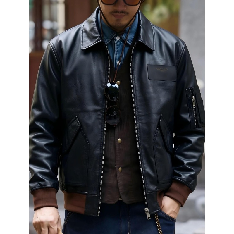 Bomber Jacket Men - Blouson aviateur vintage 45P pour homme,