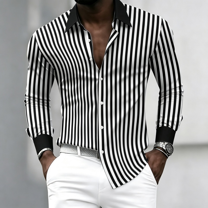 Fashion Mens Shirt - Chemise à manches longues pour homme