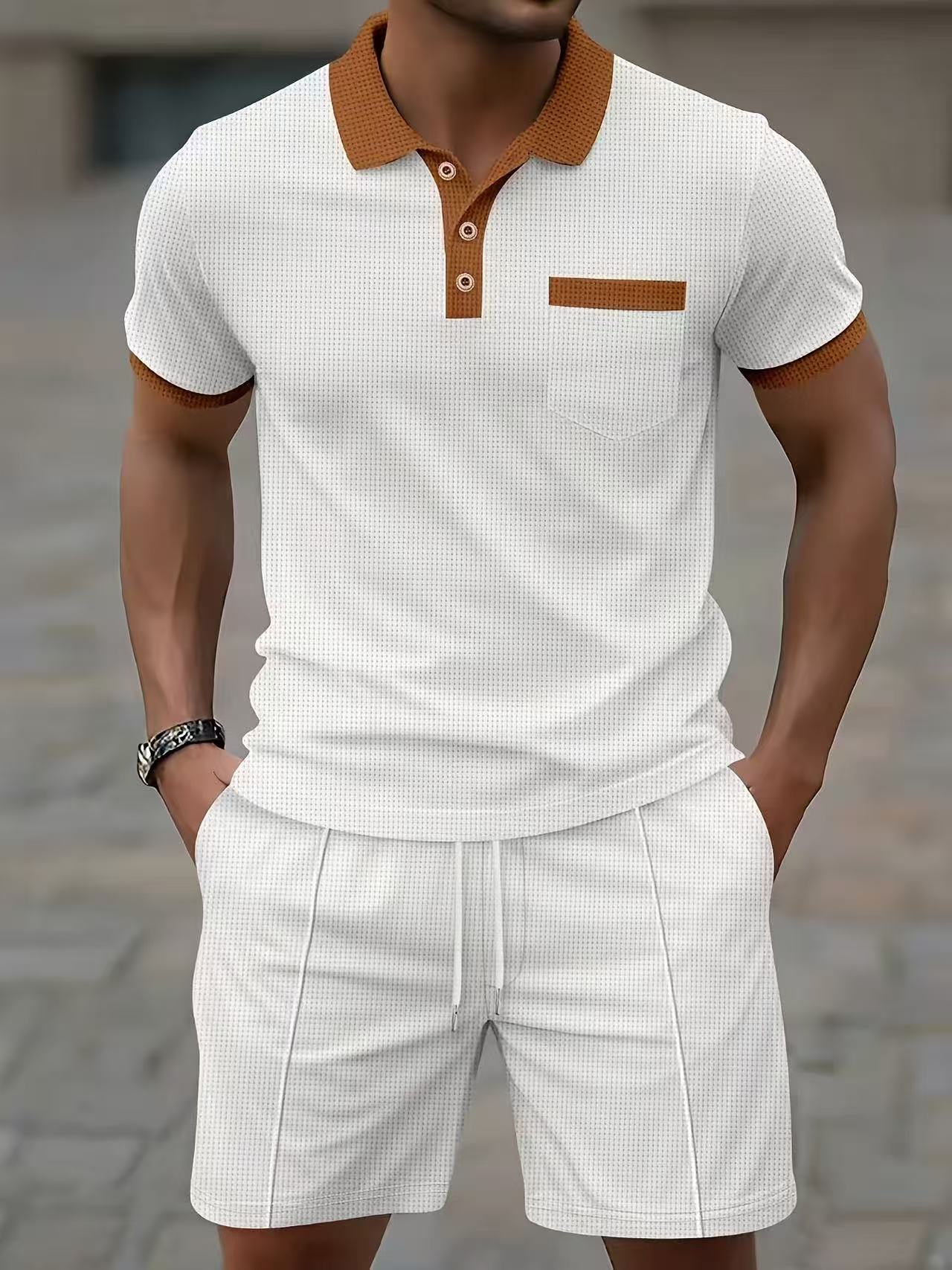 Men'S Fashion Videos - Ensemble polo et short pour homme,