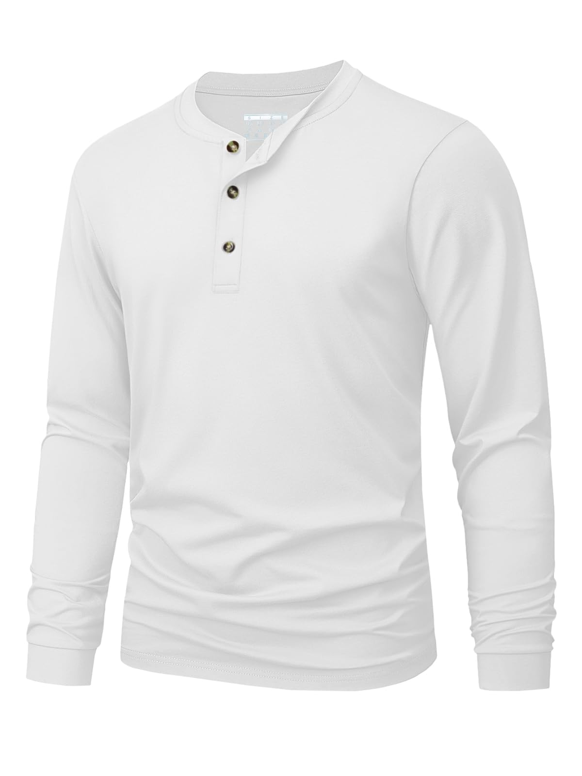 Fashion Mens Shirt - T-shirt Henley pour hommes, simple, couleur