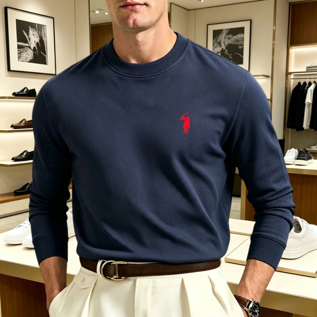 Fashion Mens Shirt - T-shirt à manches longues et col