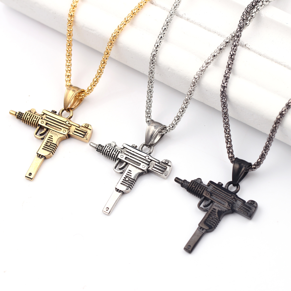 Pendentif Collier Pistolet Mit - Men'S Fashion Necklaces avis et prix