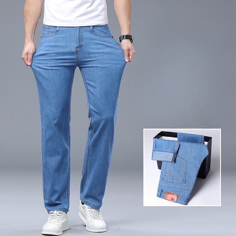 Jean en denim fin Ice Silk pou - Skinny Jeans Ripped avis et prix