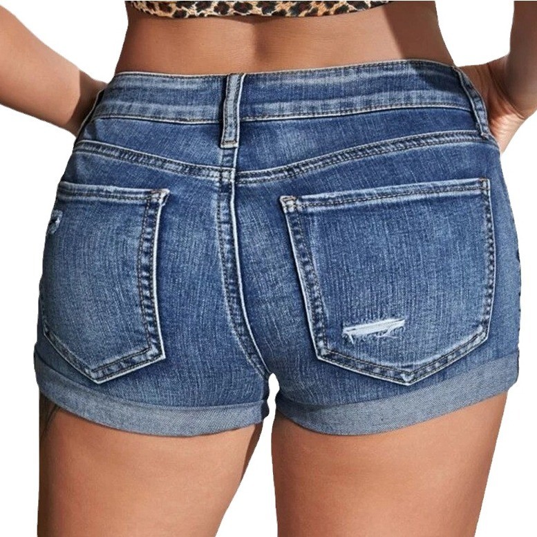 Short en jean délavé taille ha - Skinny Jeans Ripped avis et prix