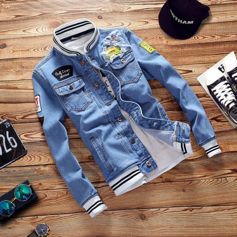 Nouveau 2026 hommes Denim vest - Bomber Jacket Men avis et prix
