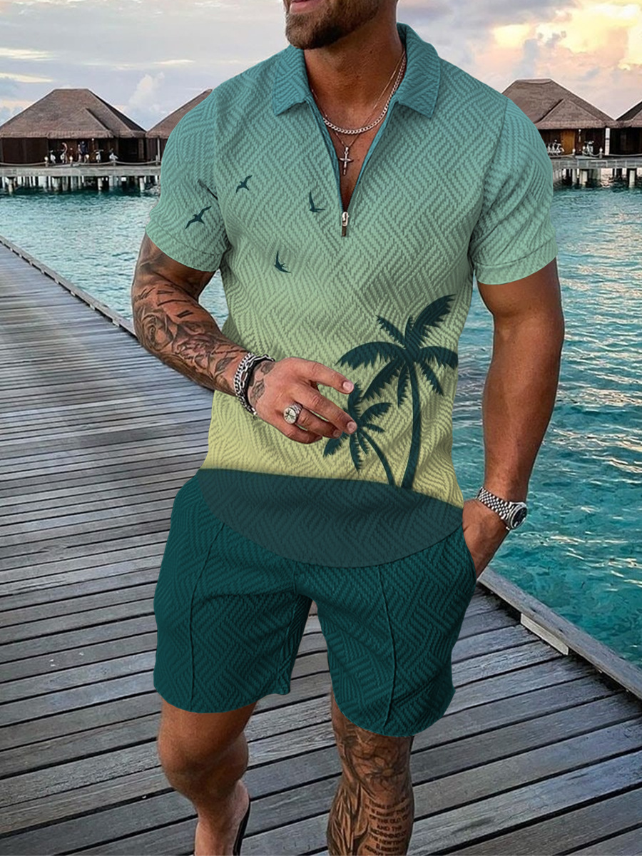 Ensemble homme imprimé cocotie - Men'S Fashion Polo avis et prix