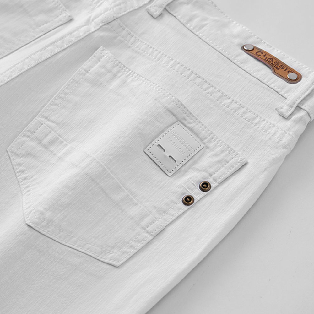 Jean blanc élastique pour homm - Men'S Fashion For 60 Year Old avis et prix