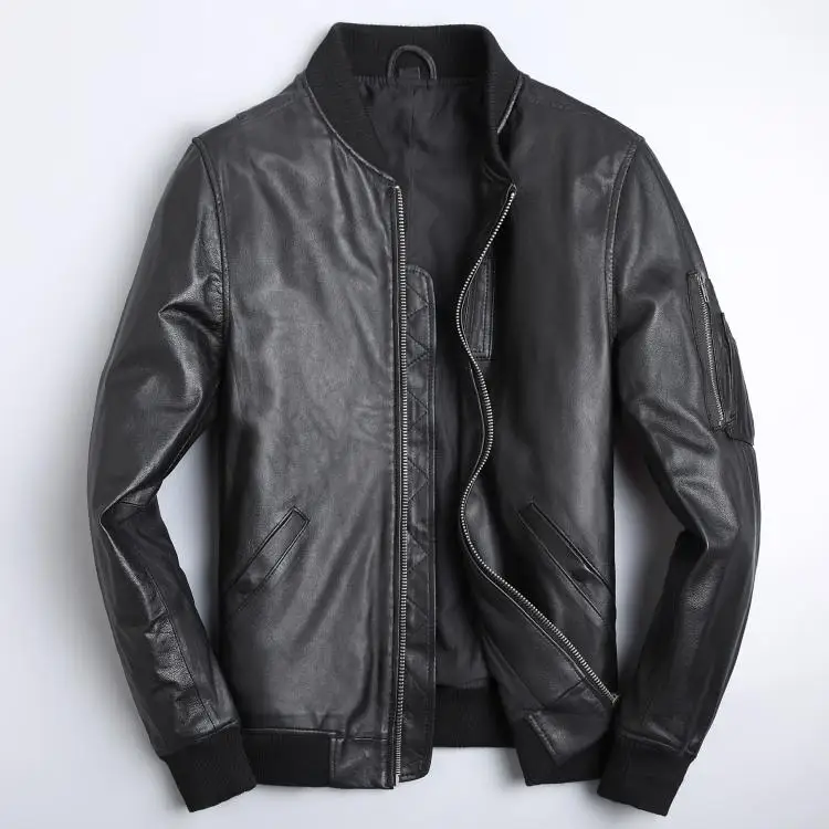 YR-Blouson aviateur en cuir de - Bomber Jacket Men avis et prix