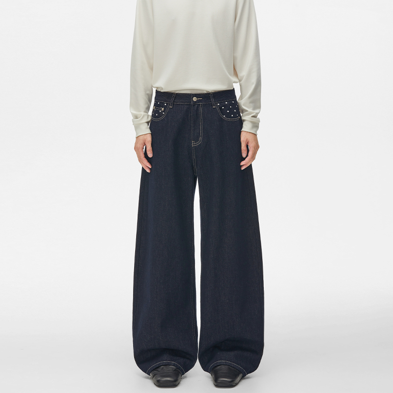 Jean en denim brut à imprimé é - Men'S Fashion Jeans And Boots avis et prix