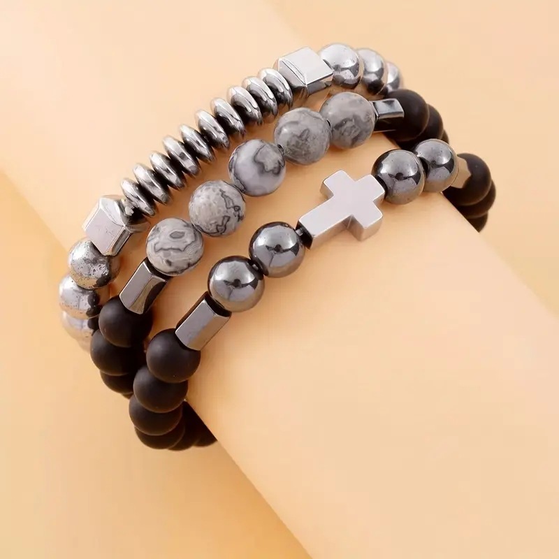 Bracelet personnalisé en pierr - Mens Fashion Combination avis et prix