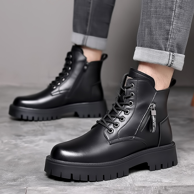 Bottes en cuir chaudes et tend - Mens Fashion Workwear avis et prix