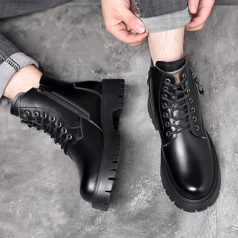 Bottes en cuir chaudes et tend - Mens Fashion Workwear avis et prix