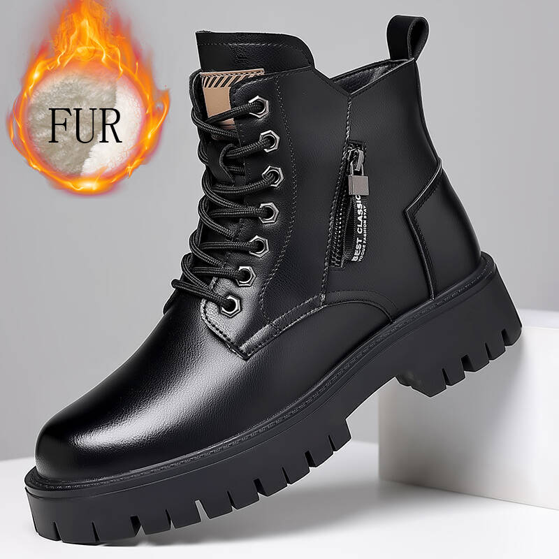 Bottes en cuir chaudes et tend - Mens Fashion Workwear avis et prix