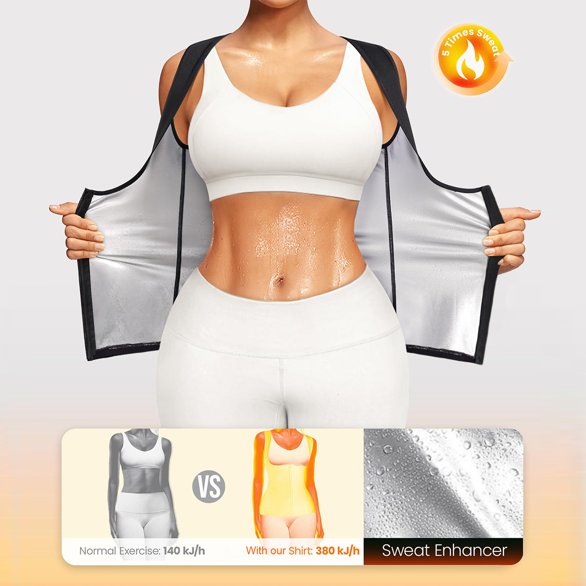 1 gilet de sudation pour femme - Compression Shirt Workout avis et prix