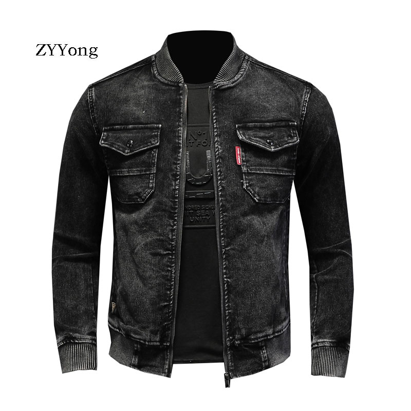 Veste en velours côtelé à col  - Bomber Jacket Men avis et prix