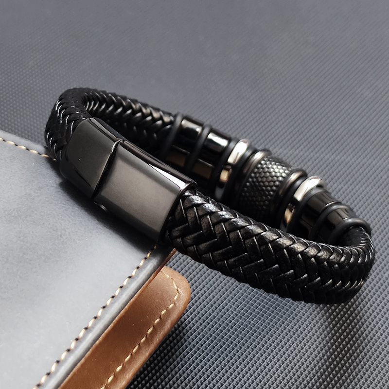 Bracelet en cuir pour hommes,  - Mens Fashion Combination avis et prix