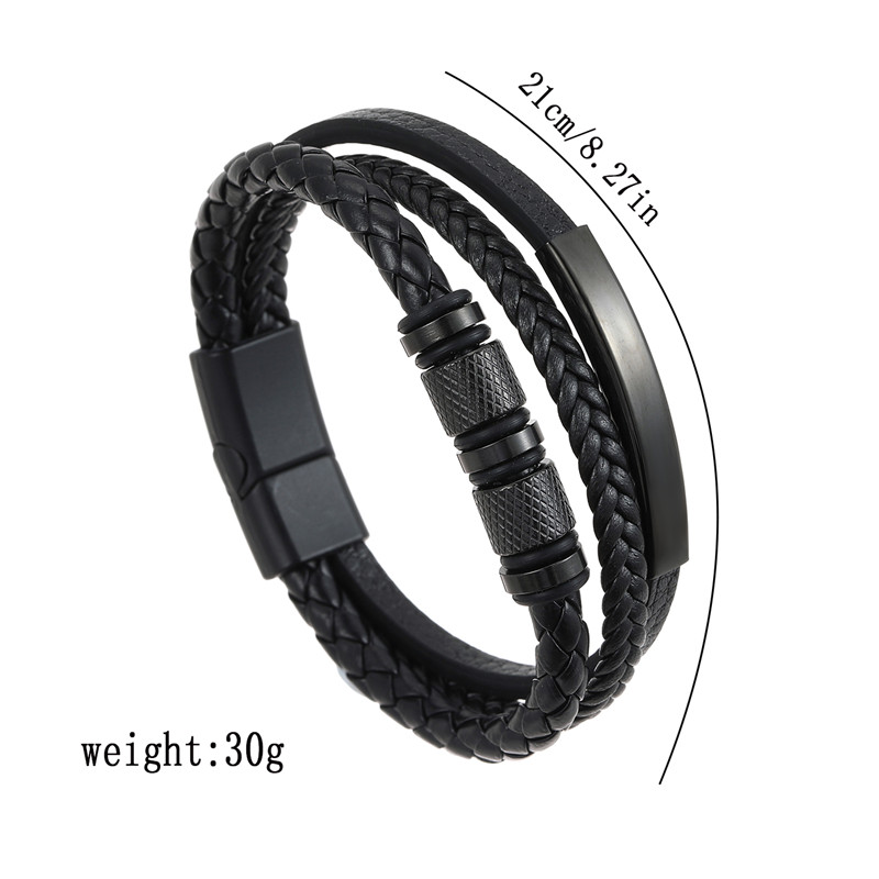 Bracelet en cuir classique pou - Mens Fashion Combination avis et prix