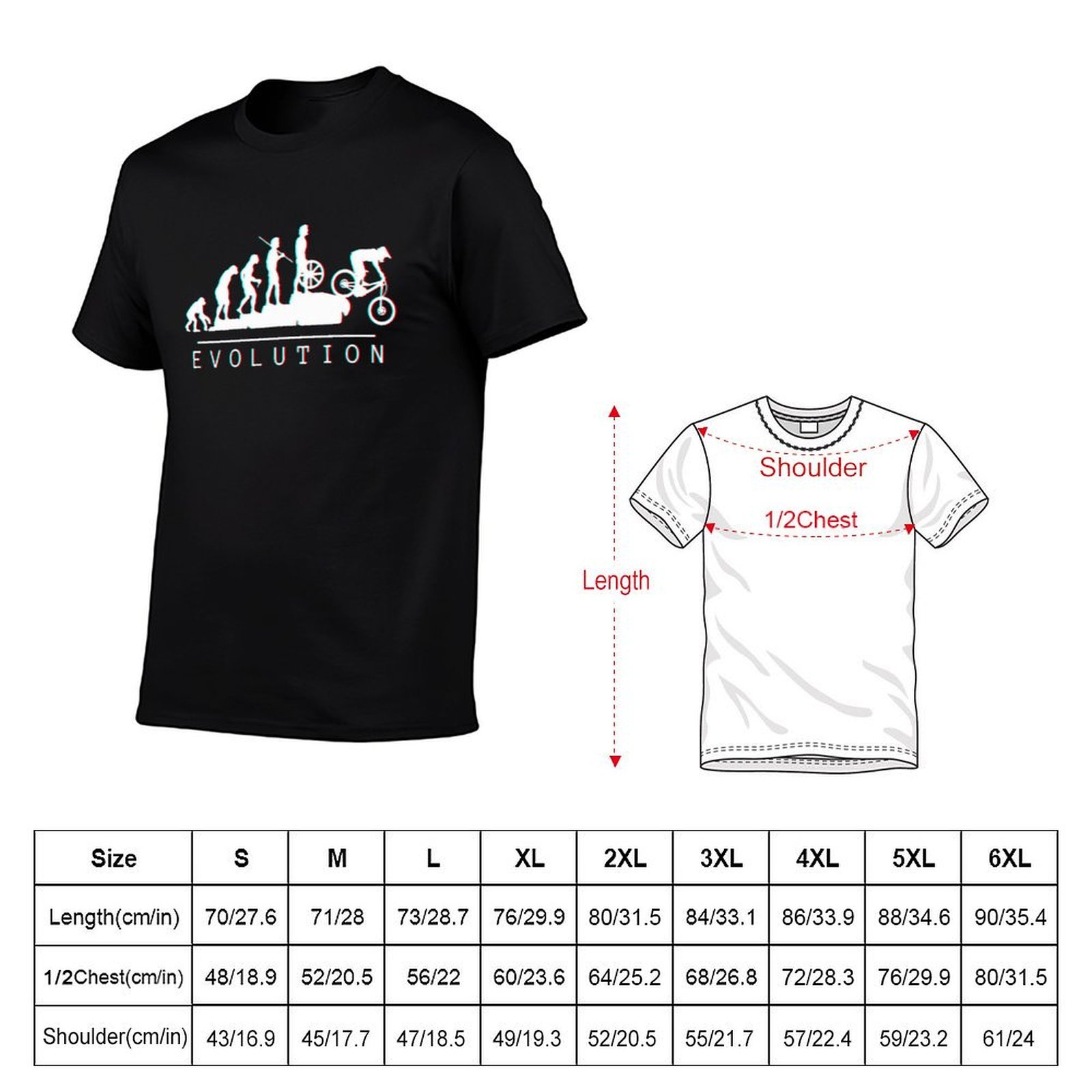 T-shirt MTB Evolution (blanc)  - Men'S Fashion Evolution avis et prix