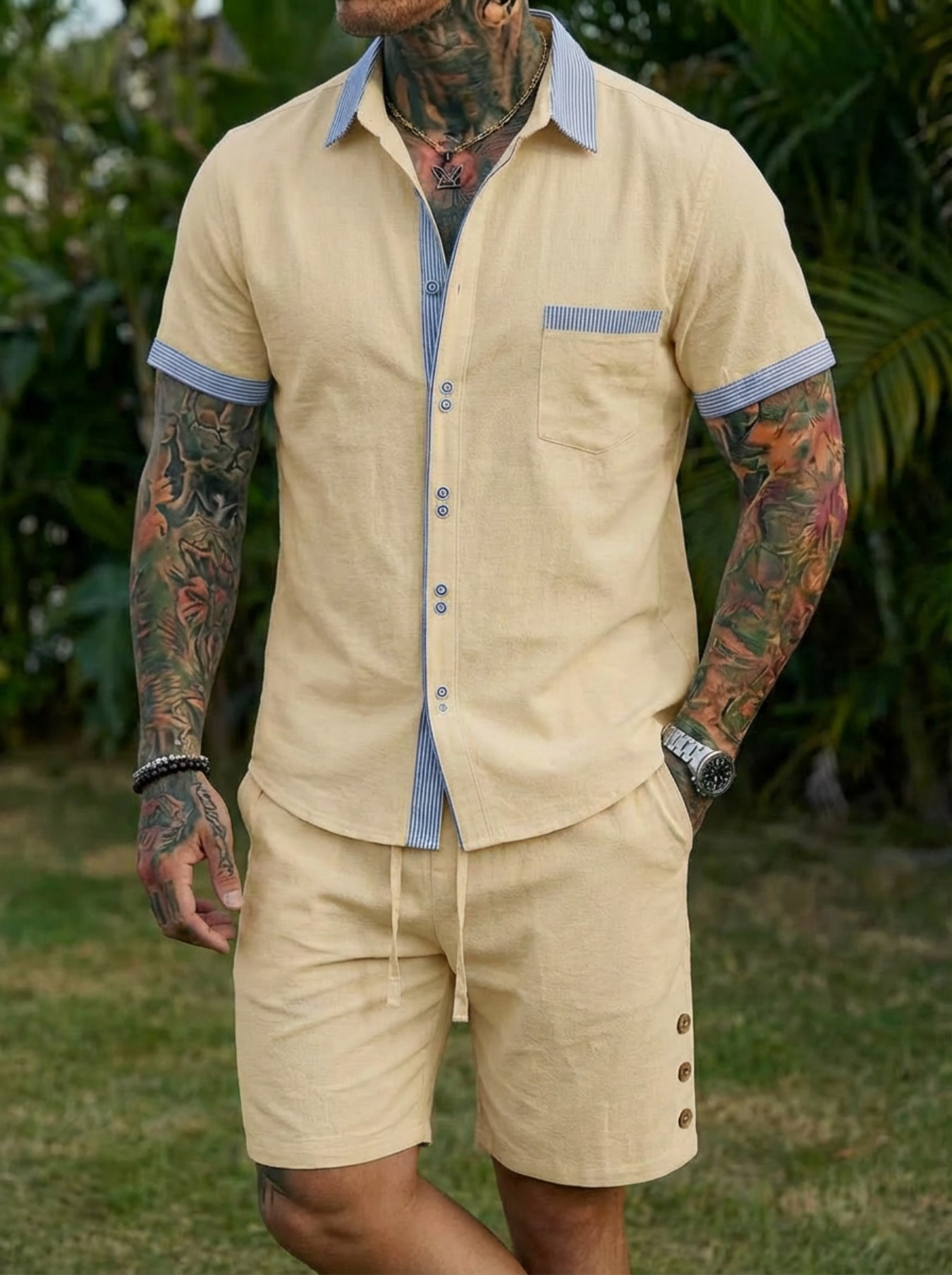 Ensemble chemise homme style c - Men'S Fashion Polo avis et prix