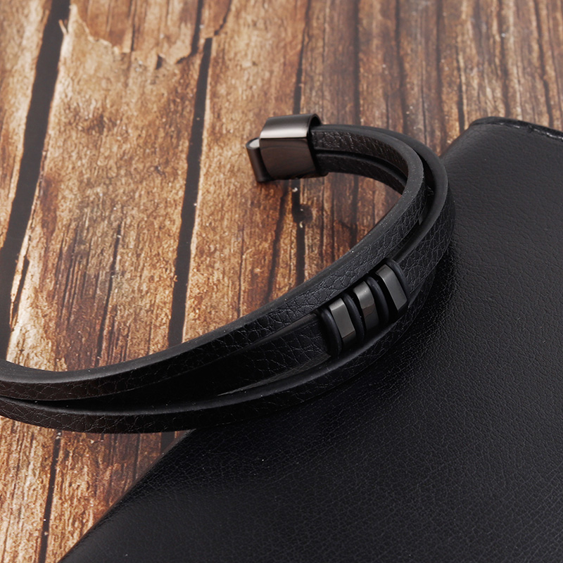 Bracelet en cuir tissé multico - Mens Fashion Combination avis et prix