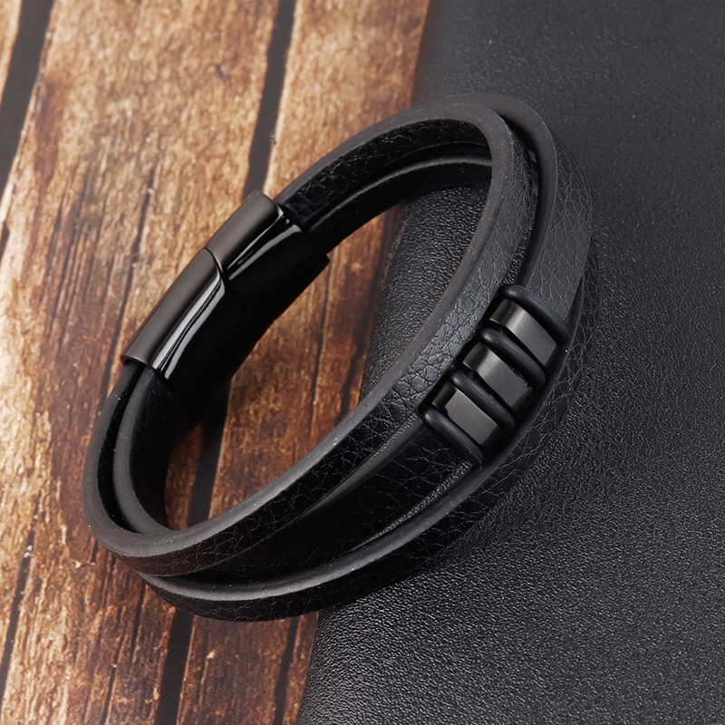 Bracelet en cuir tissé multico - Mens Fashion Combination avis et prix